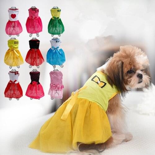 Pet Clothes Supplies Pet Skirts Wedding Dress Dog Clothes Puppy Pettiskirt