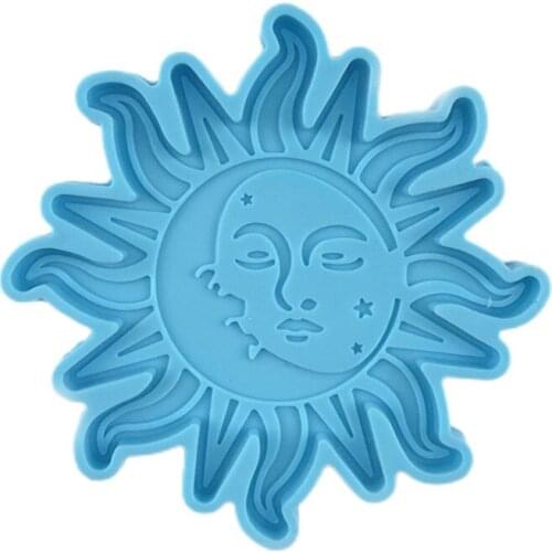 Sun DIY Sun Moon Tea Cup Mat Silicone Mold Cup Mats Crystal Epoxy Resin Mold
