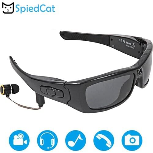 Bluetooth Sunglasses Headset Driving Forensics Recorder HD Lens Glasses MP3 Player Outdoor Sports DV Camera Support TF card