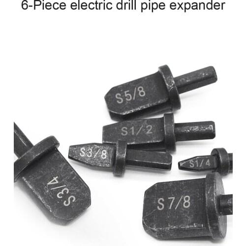 6pcs Electric Drill Pipe Expander Pipe Swaging Tool Tube Electric Maintenance Support Repair For Air Conditioner Copper Drill