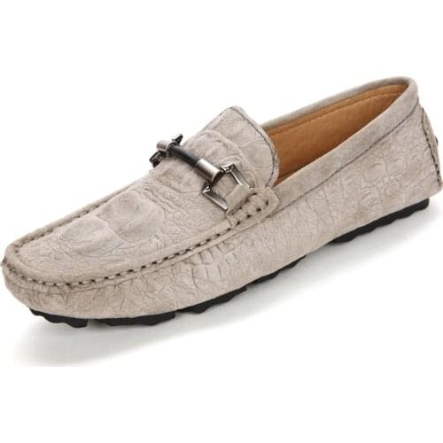 Male Comfortable Shoe Lightweight Men Shoes Handmade Suede Leather Mens Loafers Moccasins Slip on Mens Flats Male Driving Shoes