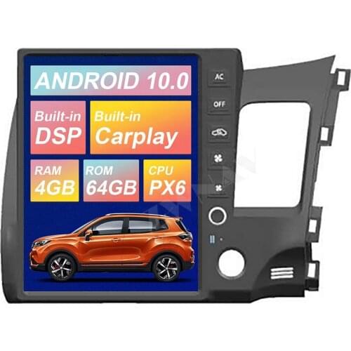 ZWNAV Tesla Car Android Radio For Honda Civic RHD 2008-2011 Car GPS Navigation