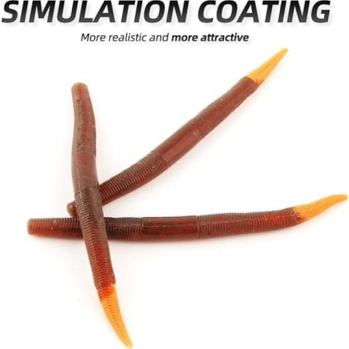 130mm/6.7gSoft fishing Silicone lure earthworm shad straight tail maggots wobblers pike bass Pesca trout artificial worm bait