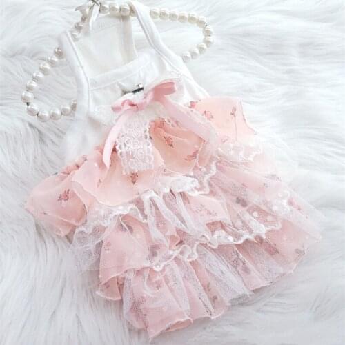 2020 Summer Dog Dress Tutu Skirt Puppy Apparel Small Dog Clothes Dresses Yorkshire Pomeranian Poodle Pomeranian Clothing Outfit