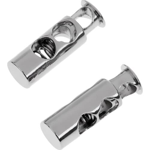 6pcs Heavy Duty Double Hole Metal Cord Lock Clamp Toggle Stop Slider for Paracord Bungee Cord Accessories Indoor/Outdoor Use