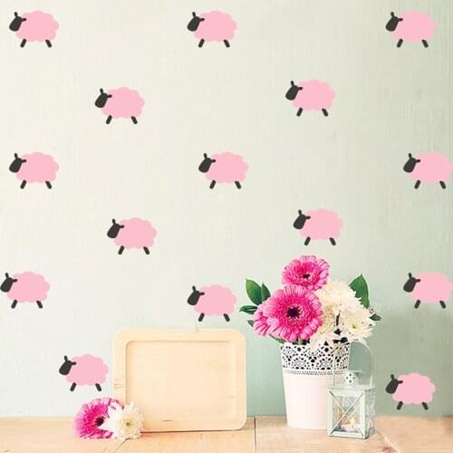 9Pcs Cute Count Jumping Good Night Sleep Sheep Wall Stickers Vinyl Art Children Kids Room Baby Nursery Stickers Wall Decal