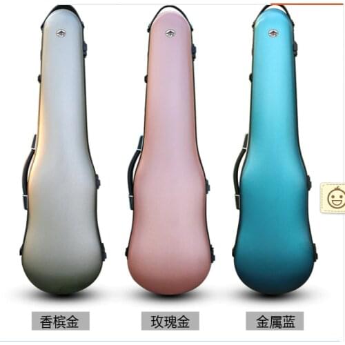 Yinfente 4/4 Violin Case Carbon Fiber High strength 200KG Pressure Hard Shell case back strap Hygrometer Lock #698