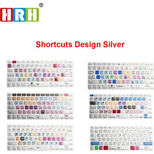 HRH Premiere Pro Final Cut Pro X AI PS Shortcut Keyboard Skin Cover For Macbook Air Pro Retina 13 15 17 US/EU layout Both