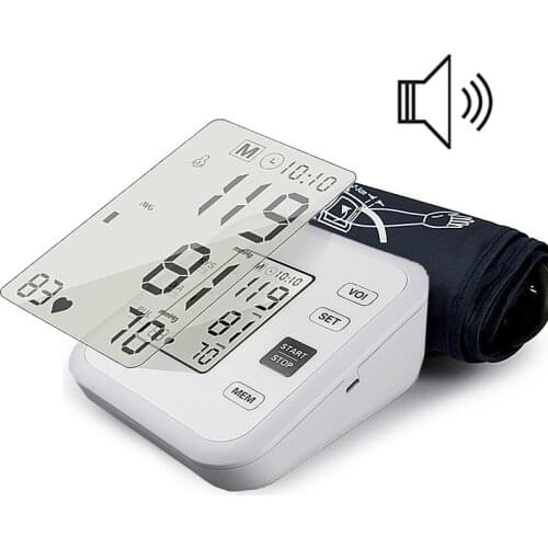 Arm Band Blood Pressure Monitor Digital Sphygmomanometer Voice Electronic Blood Pressure Meter Household Tonometer LED Display
