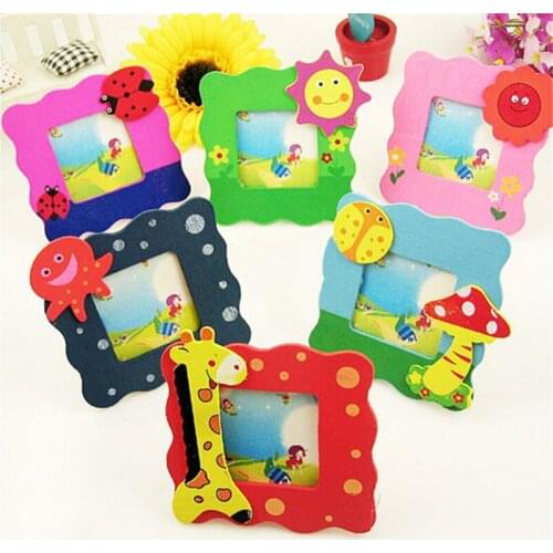 Photo Frame 1pcs Cartoon Colorful Wooden Fairy Photo Frame Wooden Frame for Baby Gift Toy Home Decoration Desktop Decor Supplies