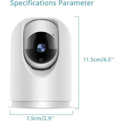 Indoor Security Camera 1080p WiFi Camera, Indoor Surveillance IP Camera Wireless Baby Monitor with 360° View, IR Night Vision