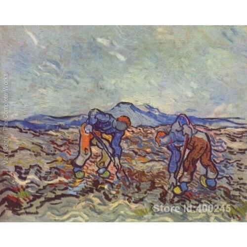 Paintings of Vincent Van Gogh Farmers at work art reproductions for sale High quality Handmade