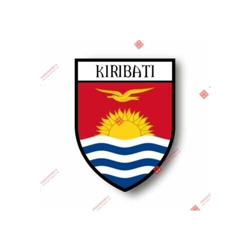 Beautiful Stickers Decal Souvenir Vinyl Car Shield City Flag World Crest Kiribati Racing Motorcycle Helmet Stickers