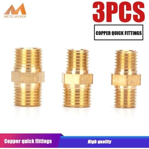 M10x1 M8x1 Female Male Thread PCP Copper Double End Male Plug Quick Coupler Connector Air Socket Connection Fittings 3pcs/set