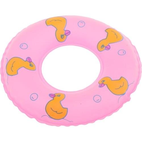 2pcs 1/6 Scale Miniatures Yellow Duck Swim Ring for Dollhouse Decoration