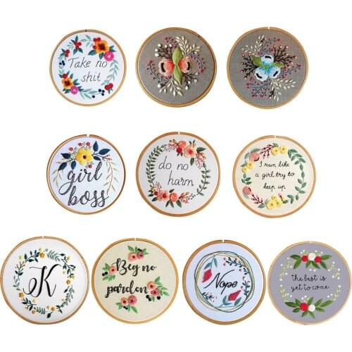 3D Flower DIY Cloth Embroidery Kit Beginner Gift Floral Needlework Home Decoration Cross Stitch Home Decor 15x15cm