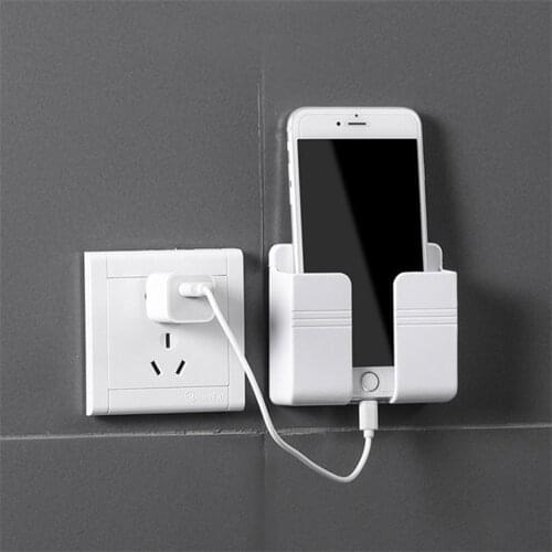 Wall Charger Hook Mobile Phone Holder For Iphone Xiaomi IOS Hanging Universal Cellphone Hanging Stand Bracket Hooks Charging Doc