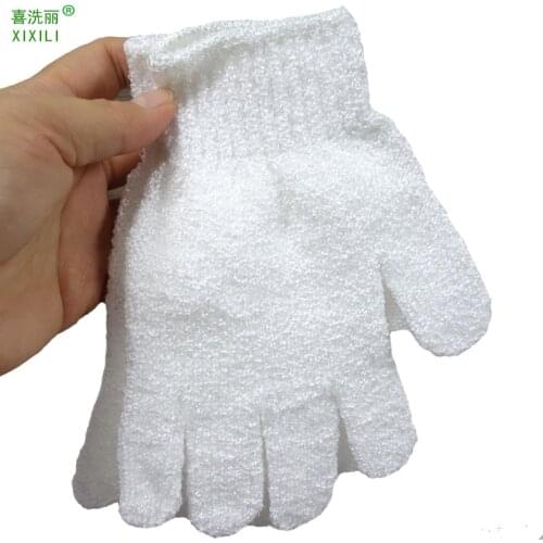 Nylon Body Cleaning Gants Douche Gant De Bain Exfoliante Cinq Doigts Serviette Bain Accessoires Salle Bains
