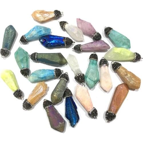 Natural Stone irregular shape Pendants Pendant for Jewelry Making DIY Necklace Accessories Reiki Healing Jewellery Gift