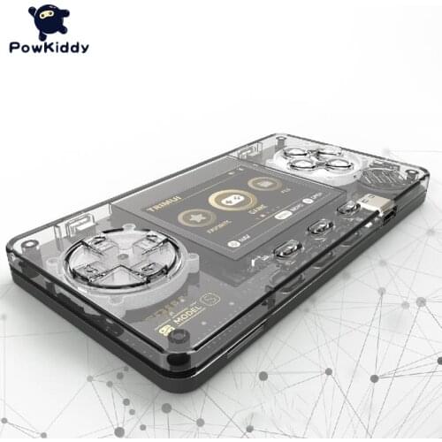 POWKIDDY A66 Childrens Retro Mini Handheld Transparent Game Console 2.0inch Color LCD 15000 Games TRIMUI Childrens Gifts