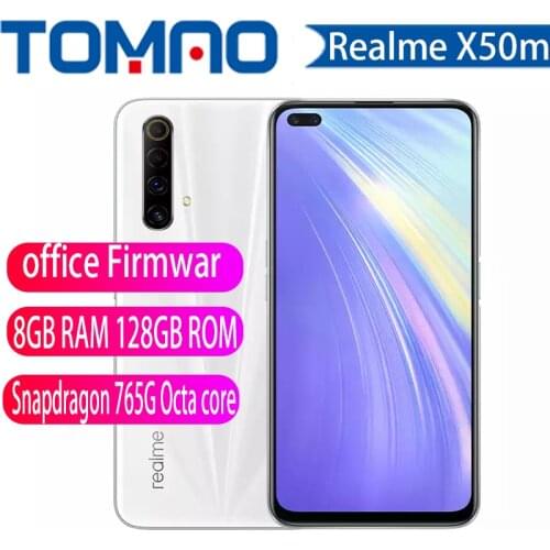 Realme X50m 5G Smartphone 6GB 8GB RAM 128GB ROM Snapdragon 765G 6.57 inch 48MP Quad Camera 4200mAh Fingerprint NFC Cell phones