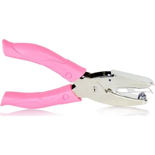 Fromthenon Hand Held Paper Hole Punch DIY Loose-leaf Paper Cutter Single Hole Puncher School Office Binding Stationery