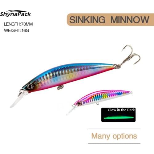 Minnow Fishing Lures 70mm 16g Wobblers All for fishing Crankbaits Jerkbaits Artificial Hard Baits Bass carp fishing accessories