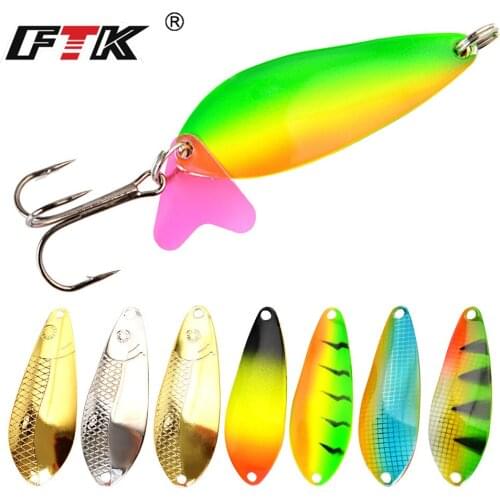 FISH KING 1 piece of rotating bait fish hook 18-30 g fake hook perch hard bait spoon bait with tweeter hook fishing tackle 4.8