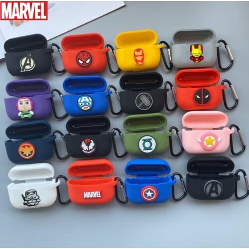 Cartoon Marvel Avengers Silicone Case For Airpods Pro 3 Bluetooth Earphone Case Headphone Box Protective Cover For Airpods Pro