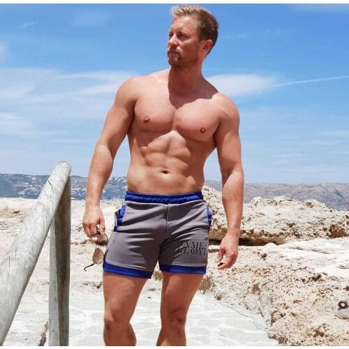 New Boardshorts Elastic Waist Solid gym Clothing Men Summer Casual Shorts Quick Drying Fitness Short homme Beach Shorts