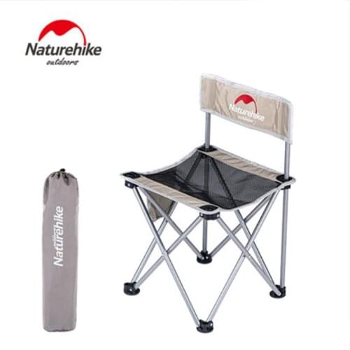 Naturehike Foldable Camping Chair Portable Outdoor Travel Backrest Fishing Beach Small Campstool Picnic Beach BBQ NH16J001-J