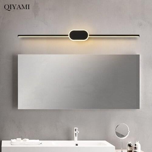 Modern Led Wall Lamps For Bathroom Living Room White Black Iron Arylic Base Indoor Mirror Lights Lighting Luminaria Avize Lustre