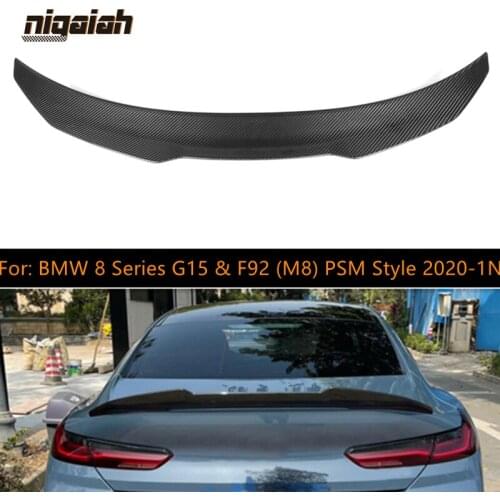 Dry Carbon Fiber Car Rear Wing Spoiler for BMW 8 Series G15 & F92 (M8) 2-Door Coupe PSM Style 2020-1N