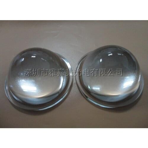 LED condenser lens Diameter 61MM optical glass lens , plano convex LED lens