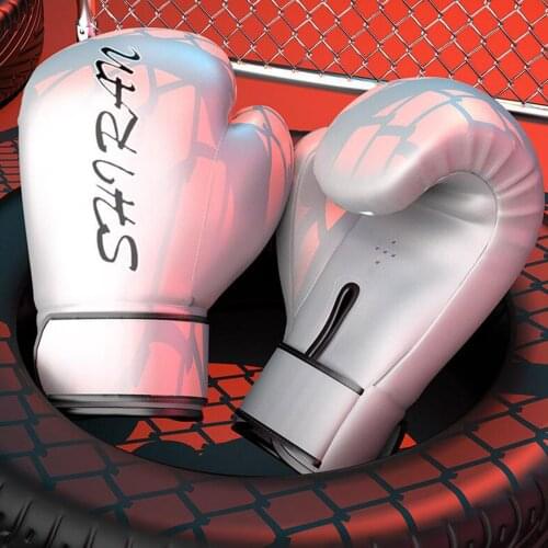 Women Men Boxing Practice Training Gloves Sparring PU Leather MMA Kickboxing Muay Thai Workout GYM Fight Punching Bag Mitts