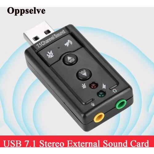 Mini External Sound Card 7.1 Channel Mic Speaker Adapter 3.5mm Jack Stereo Headset 3D USB Audio Adapter for PC Laptop Notebook
