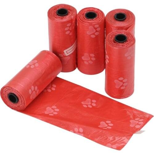 Easy Take Dog Pet Poop Carrier Bag Biodegradable Garbage Bags Clean-up Bag 1Lot/5pcs Pick Up Poop Bag 1pcs=15units