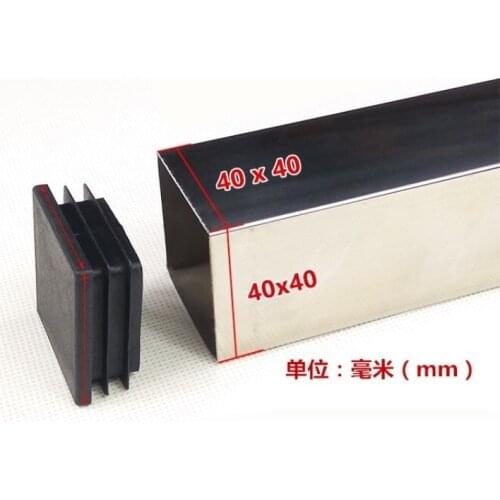 10Pcs Steel square pipe plug Plastic Furniture Leg hole dust cover Chair Blanking End plug Anti Slip Feet Protector Pad Hardware