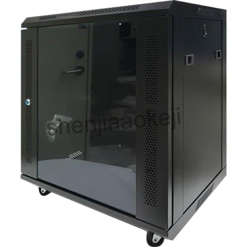 12U Wall-hanging cabinet Cold-rolled steel plate + electrostatic spray cabinet wall cabinet network cabinet 220V (50Hz) 1pc