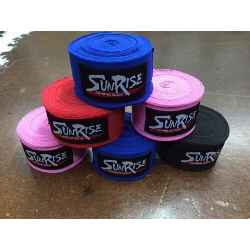 2pcs/roll Width 5cm Length 4M Cotton Sports Strap Boxing Bandage Sanda Muay Thai MMA Taekwondo Hand Gloves Wraps 1set