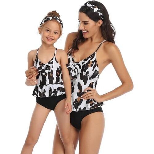 Twinning mother and daughter swimwear mother and baby girl matches clothes summer look fashion women sister sets matching family