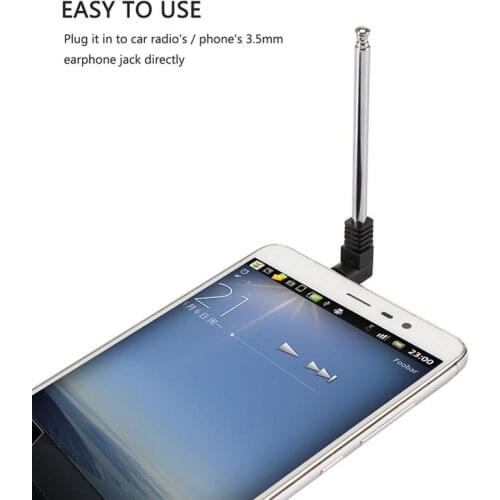 3.5mm FM Radio Retractable Aerial Radio Receiver Antenna Multi-Purpose Interface FM for Car Mobile Cell