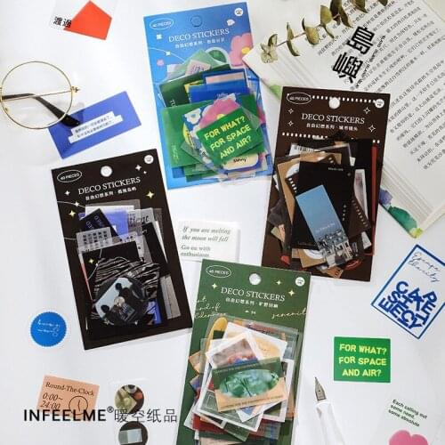 30pcs PET Vintage Washi Sticker Scrapbooking Junk Journal Decorative Label Stickers Diary Stationery Album Stickers