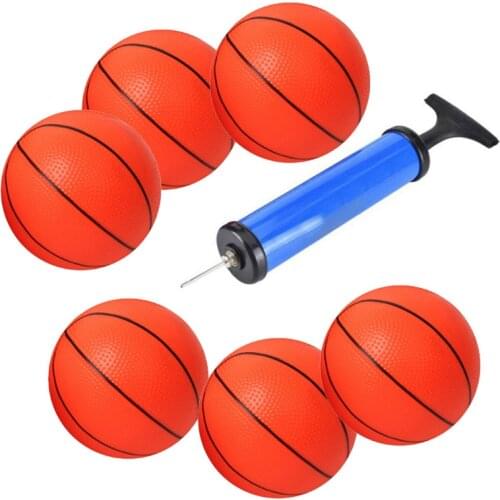6pcs Basketball Small Children Inflatable With Pump Kids Sports Toy Indoor sports