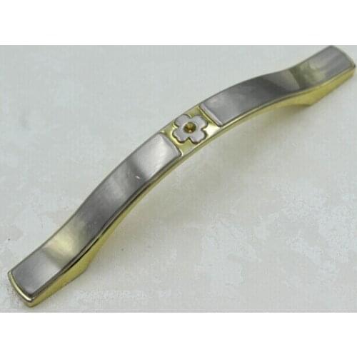 96mm Kitchen Cabinet Pulls Gold Dresser Handles Two Colors Zinc Alloy Drawer Dresser Wardrobe Handles Pulls knobs Js77