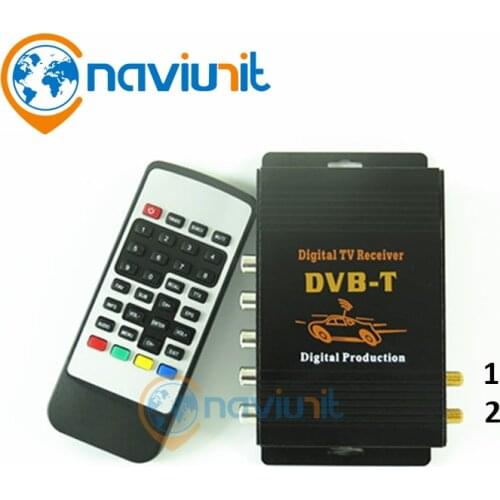 Naviunit DVB-T Car Digital TV HD MPEG-4 Tuner Receiver Two Antenna 140-200km/h Two Chip Tuner DVB T BOX