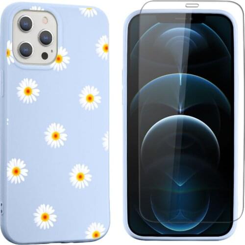 Tempered Glass Screen Case For iPhone 11 12 Pro Max 12Mini 6 6S 7 8 Plus Protective Coque For iPhone Xs Max Silicone Phone Cover