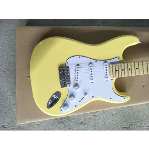 Factory store scallop fingerboard, basswood body, retro yellow butter guitar, big ST electric guitar, free delivery