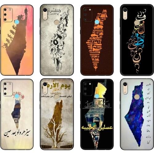Black tpu Case For Honor 8a Prime 8s 9 10X Lite 9A 9C 9X Premium Pro 9S Case Cover Palestine Broadsword