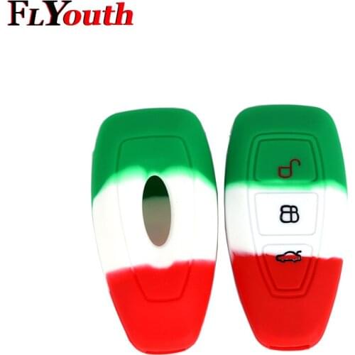 Germany Netherlands Italy For Ford Fiesta Focus Mondeo C-Max B-Max Kuga Replacement Silicone Car Key Case Cover Holder Key Cases